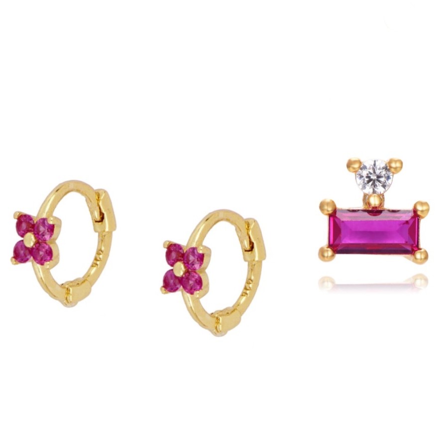 Pack 3 pendientes Zulema & Lei Gold
