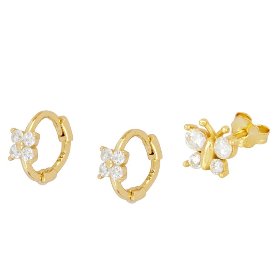 Pack 3 pendientes Zulema & Butterfly Gold