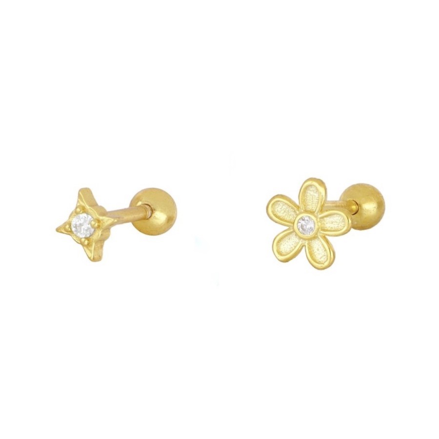 Pack 2 piercings Naara & Florni Gold