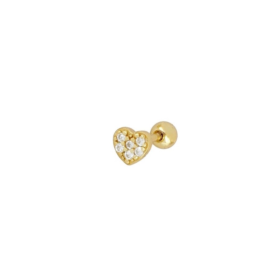 Piercing Corazón circonita Gold