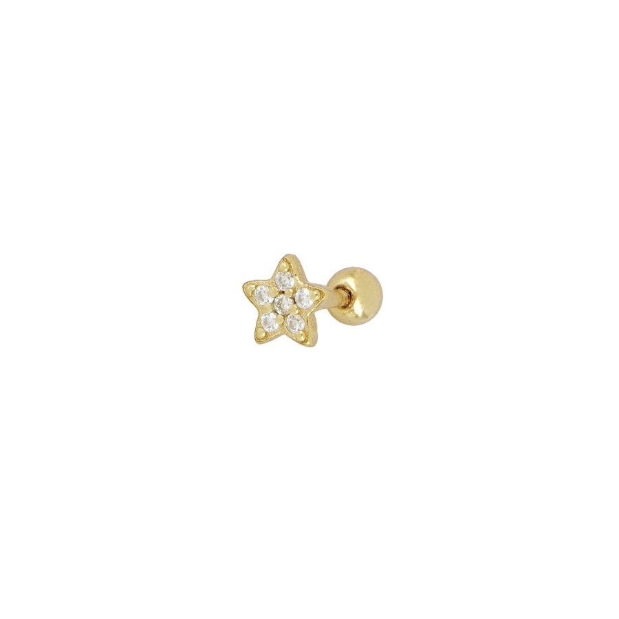 Piercing Estrella circonita Gold