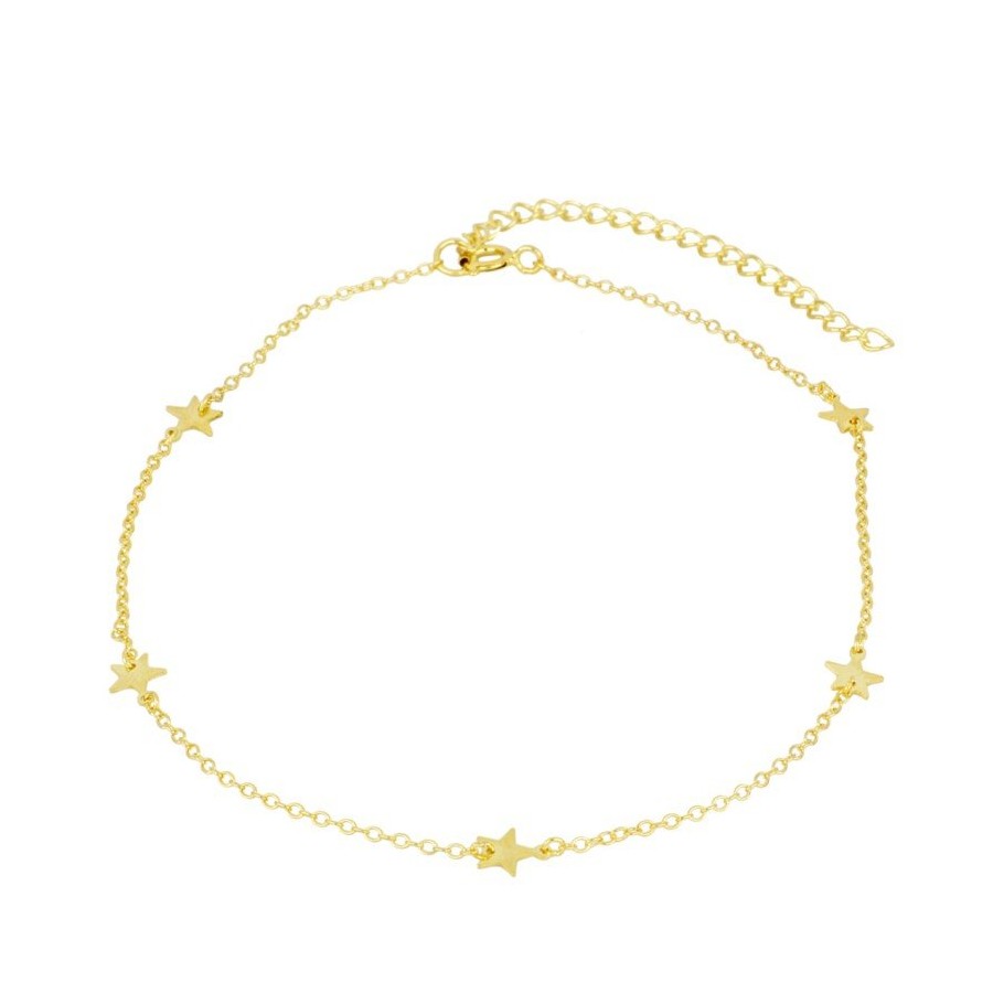 Tobillera Mini Estrellas Gold