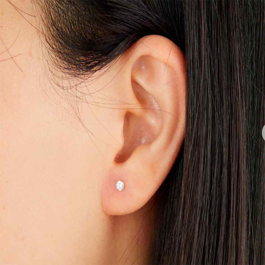 Pendientes Par Mini Circonita negra