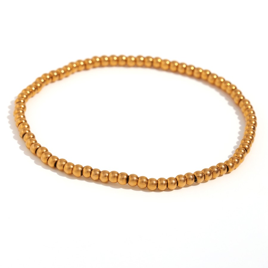 Pulsera Elástica Bolitas Gold
