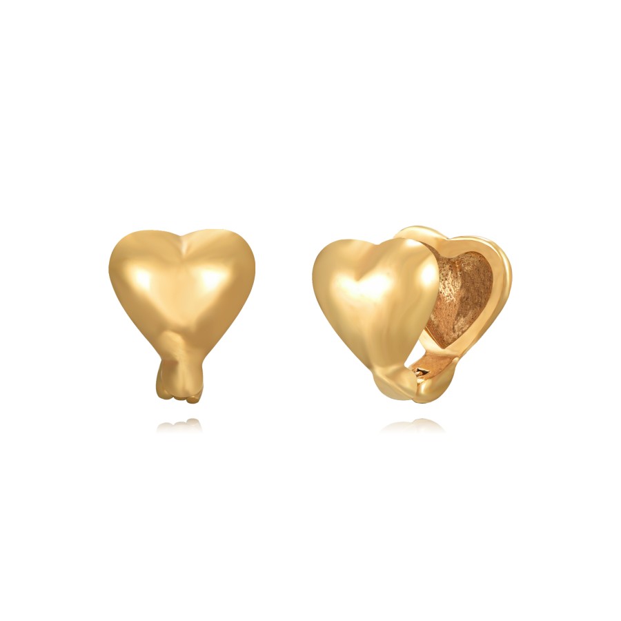Pendientes Corazón Sin Cierre Gold