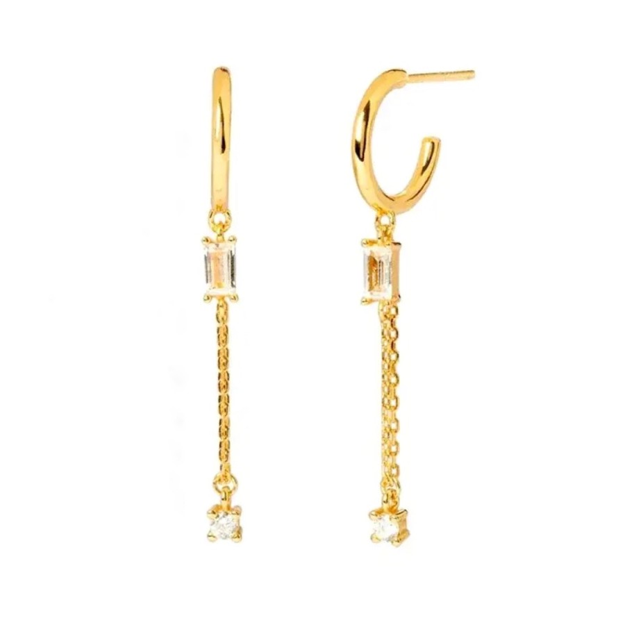 Par de Pendientes Tiara Gold