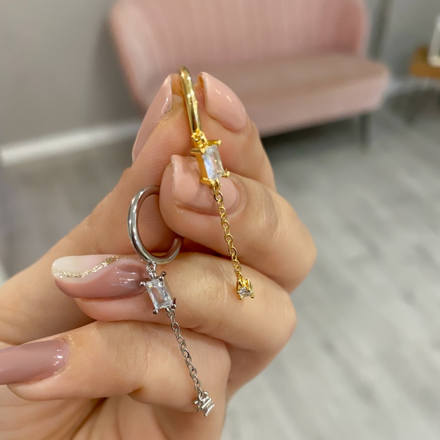 Par de Pendientes Tiara Gold