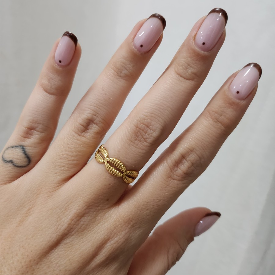 Anillo Conchitas de mar talla única Gold