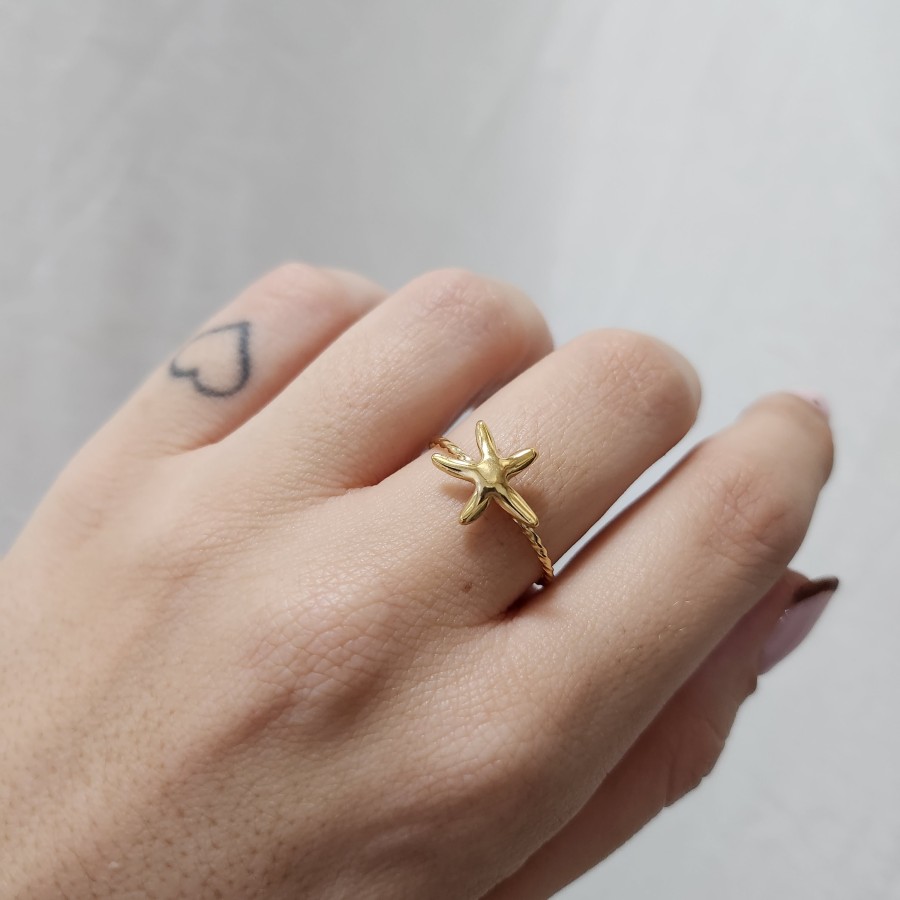 Anillo Estrella de mar talla única Gold