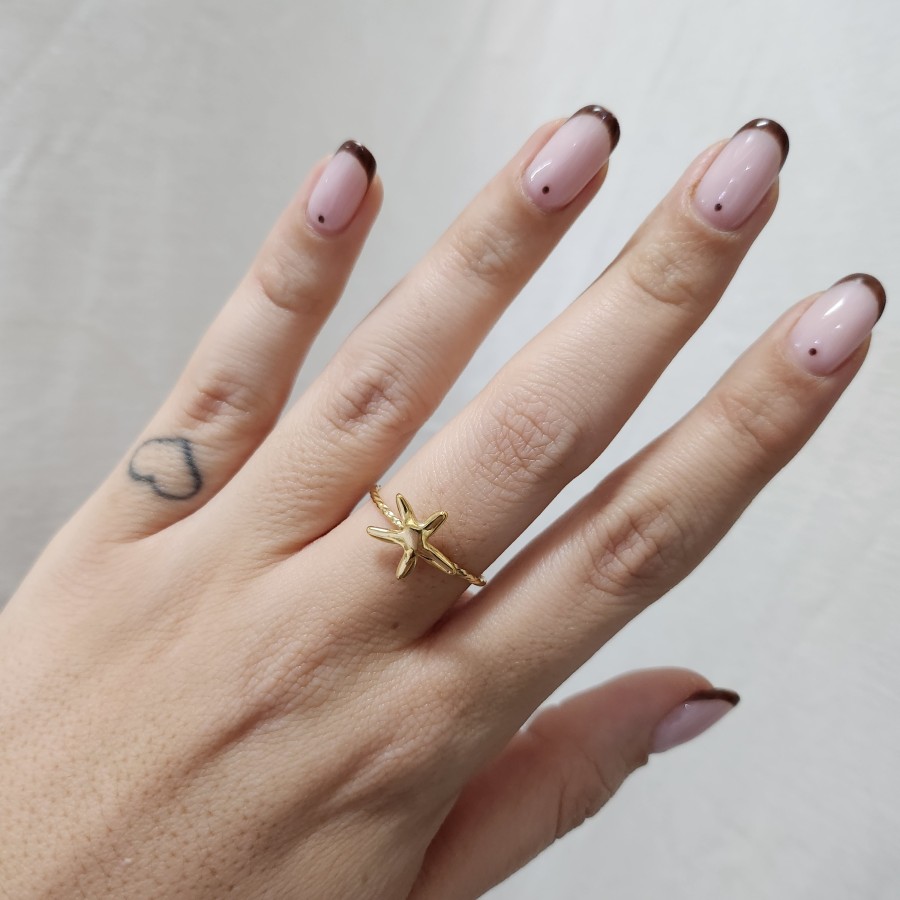 Anillo Estrella de mar talla única Gold