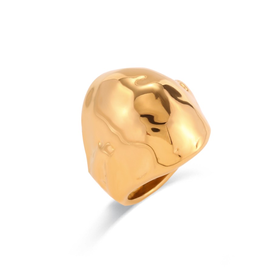 Anillo Bola Amartillada Gold