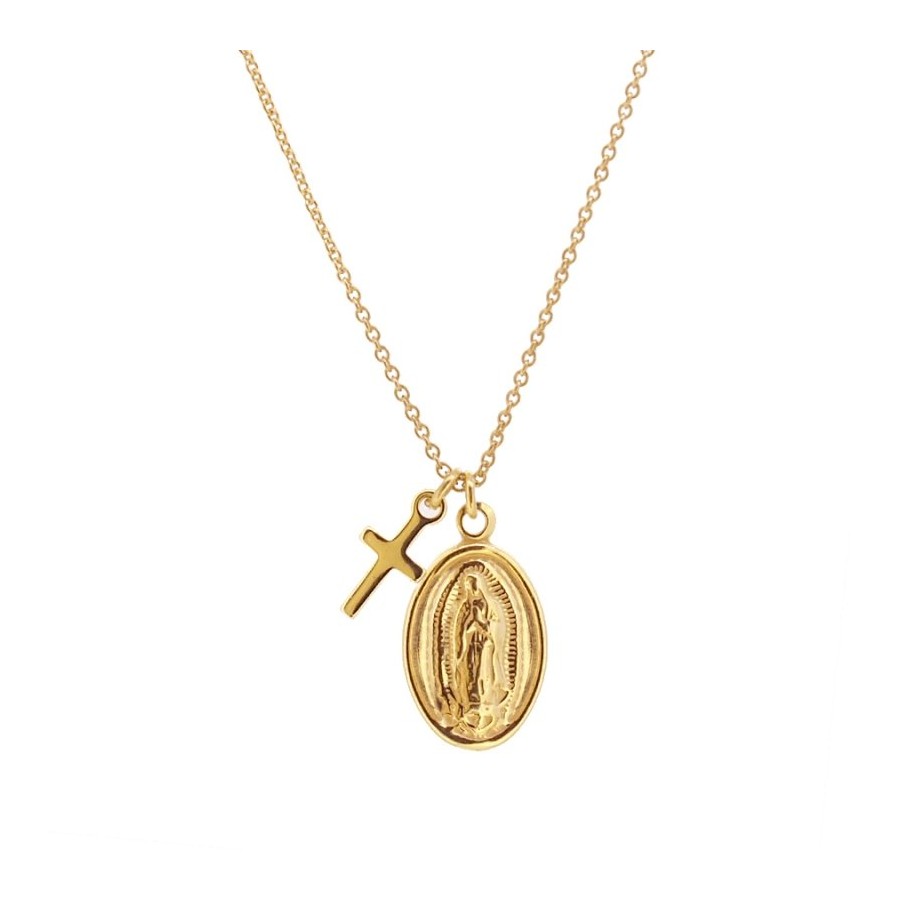 Collar Medalla Guadalupe Gold