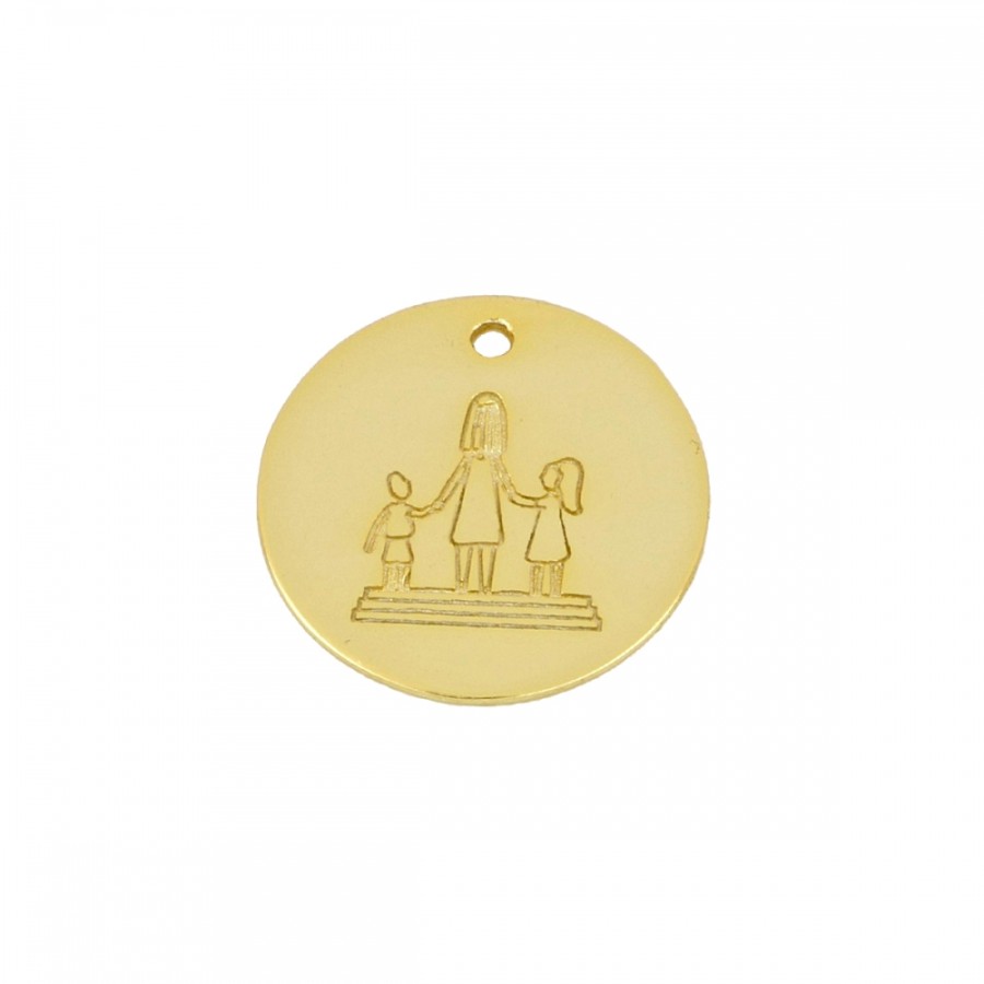Charm Mamá e hijos Gold