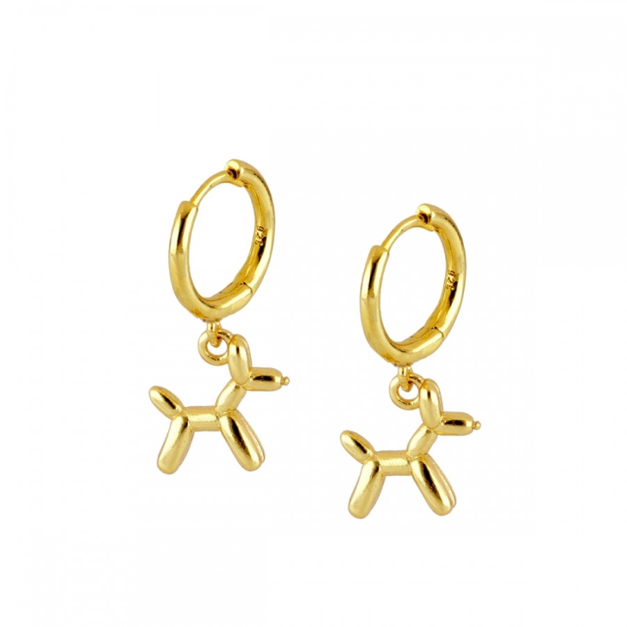 Pendientes Perrito Globo Gold