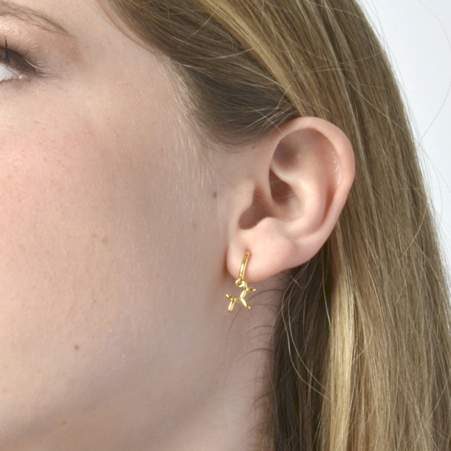 Pendientes Perrito Globo Gold