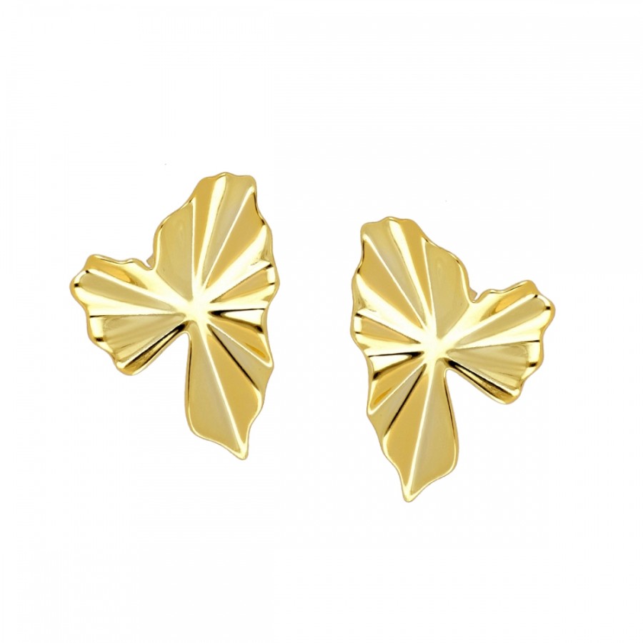 Pendientes Hoja 3 pétalos Gold