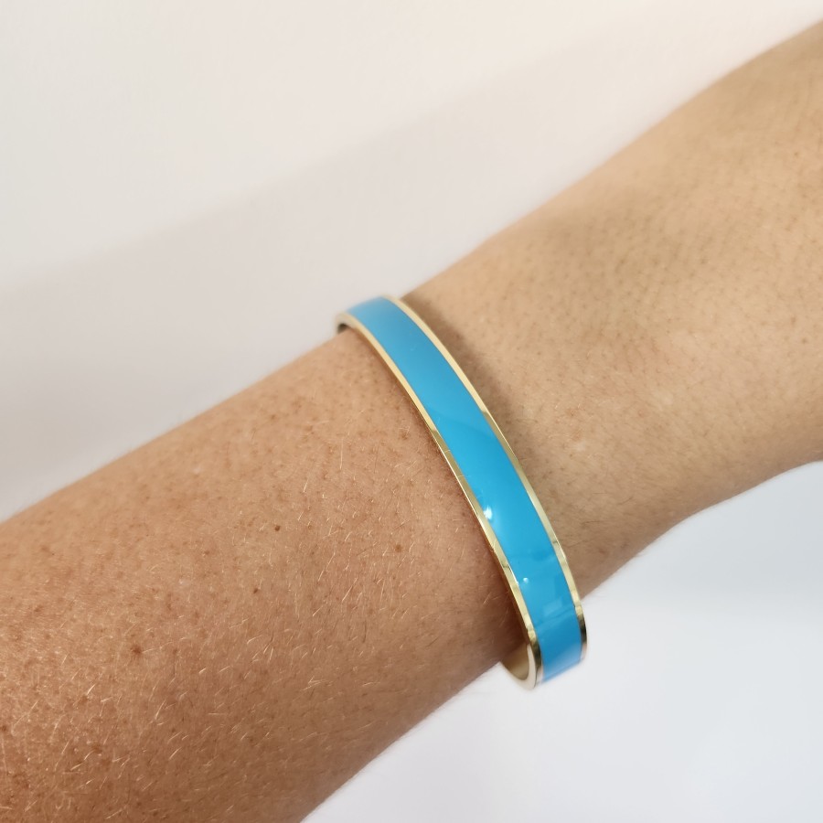 Pulsera Brazalete Azul Gold