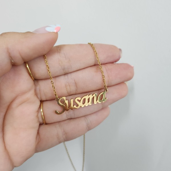 Collar Nombre Susana Gold