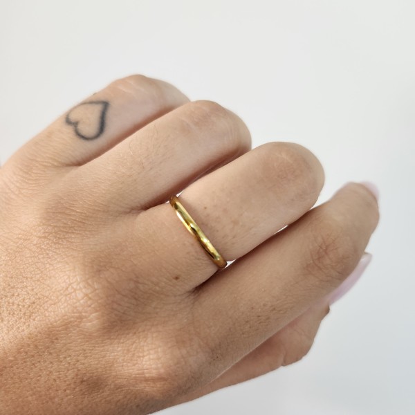 Anillo Liso Básico Gold...