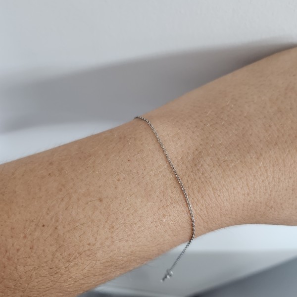 Pulsera básica plata de ley