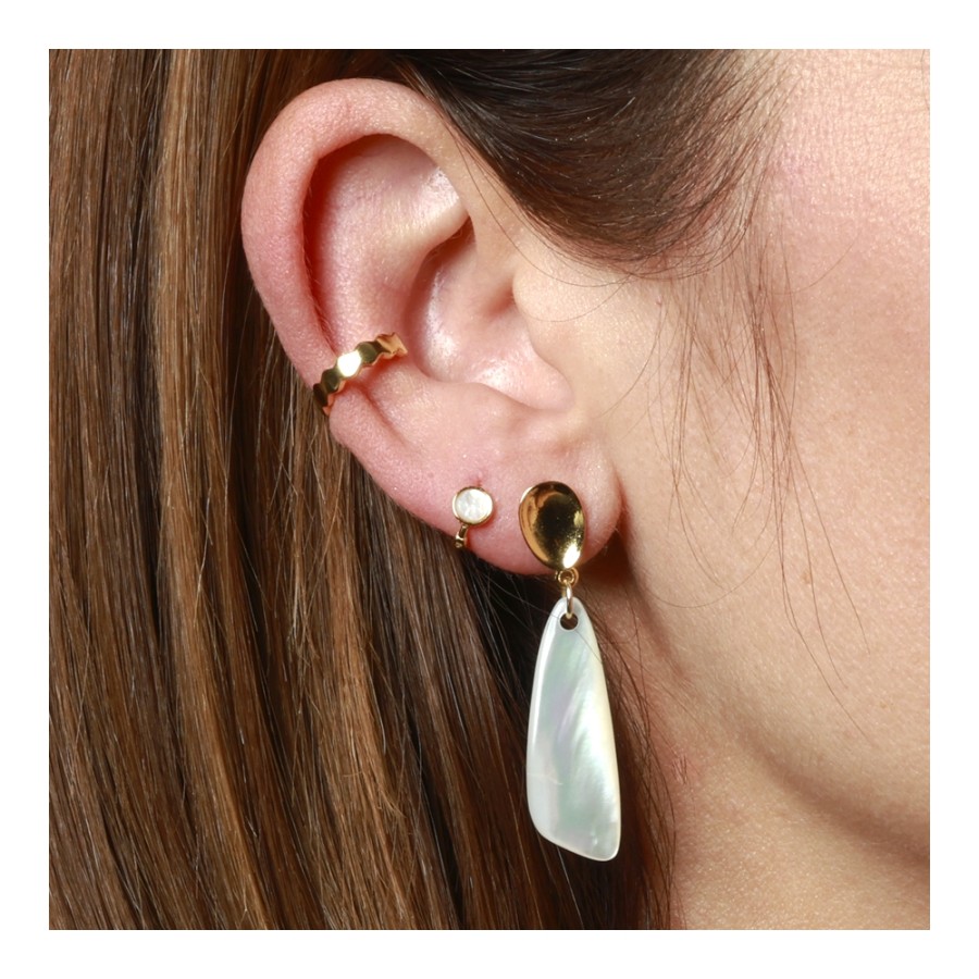 Pendientes Nácar Gold