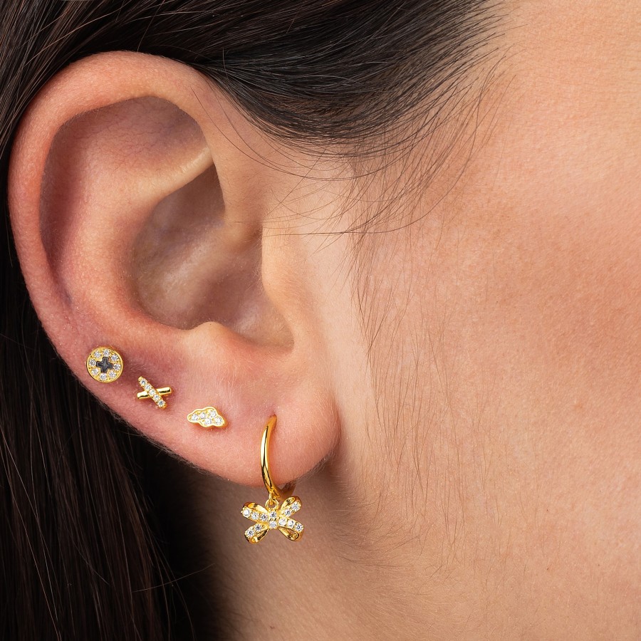 Pendientes Cruz Circonita