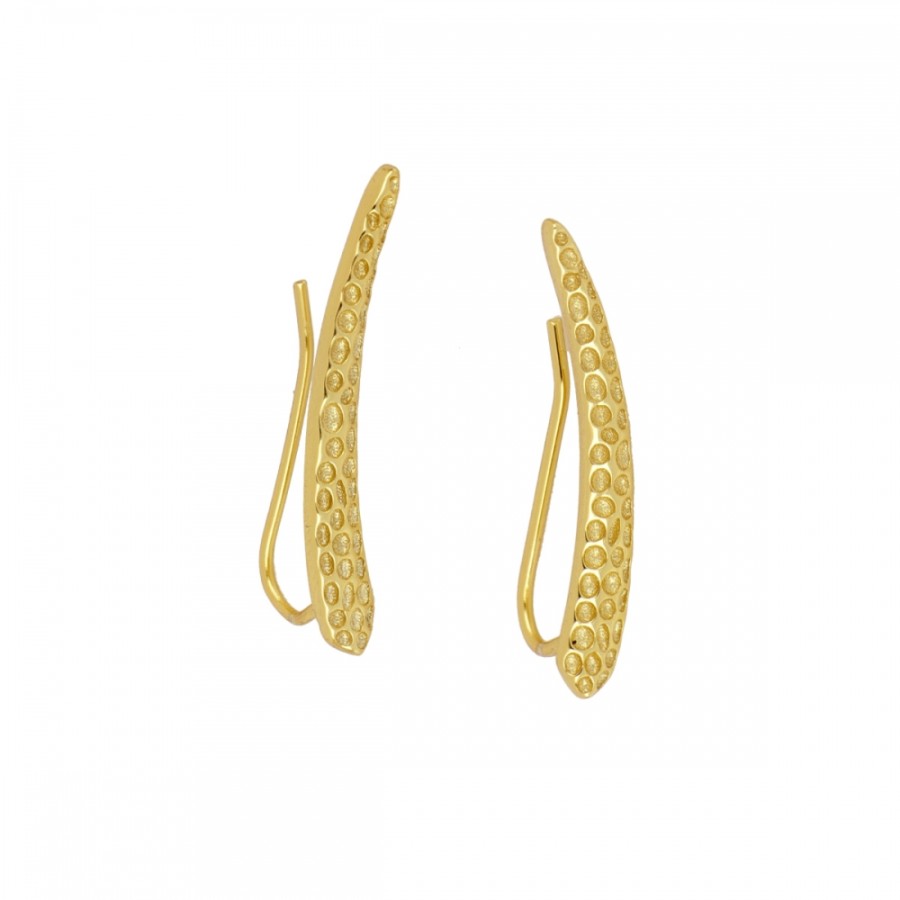 Pendientes Trepador Hoja Gold