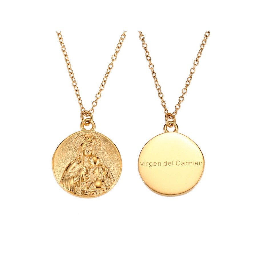 Collar Medalla Virgen Del Carmen Gold