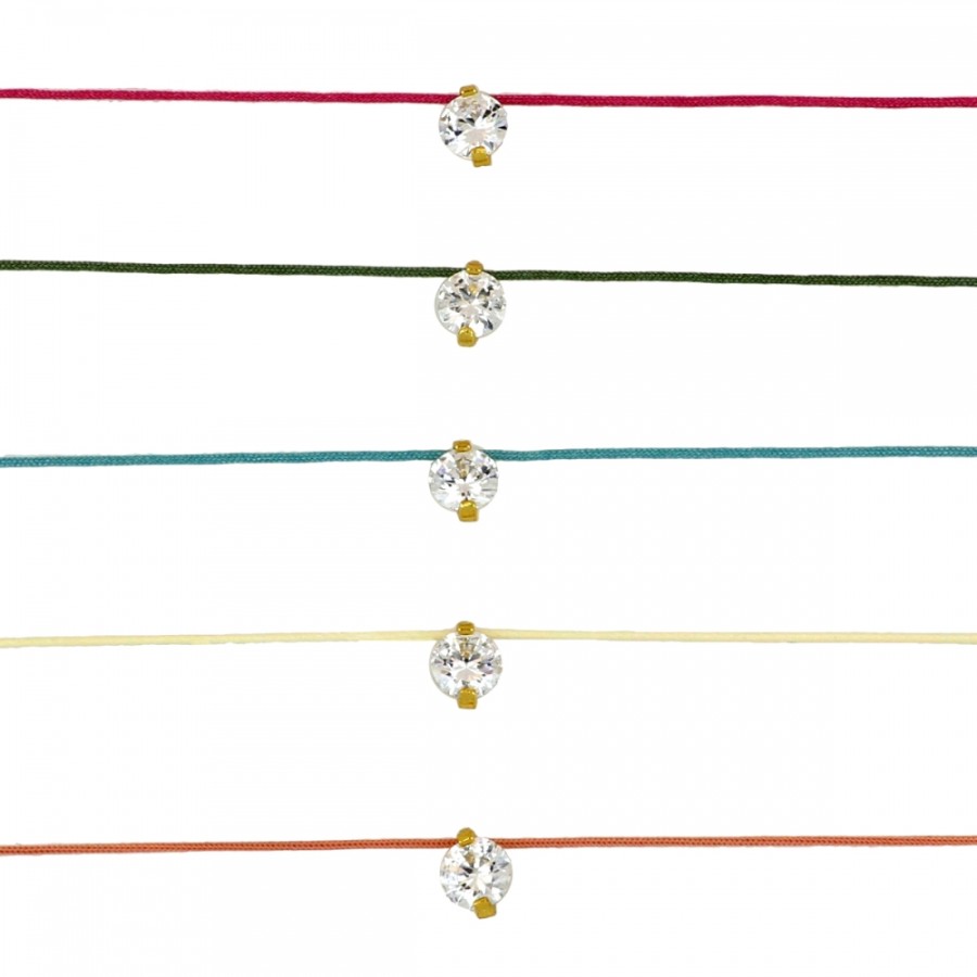 Collar Hilo Circonita Central (Elige tu color)