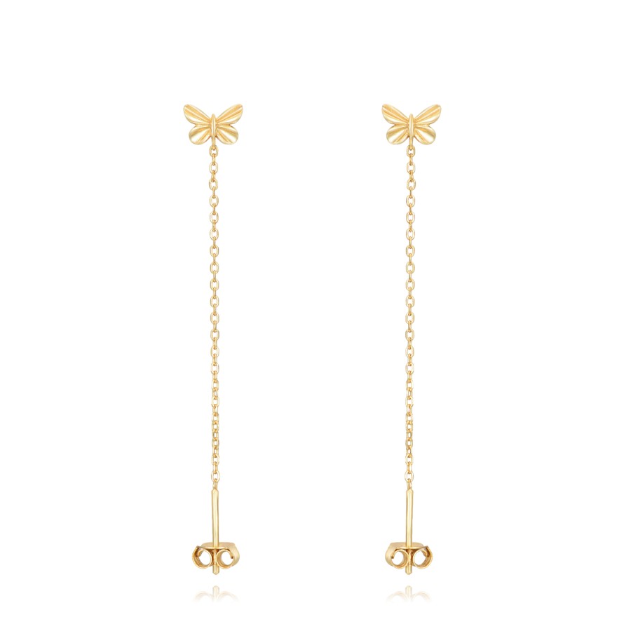 Pendientes Mariposa + Cadena Gold