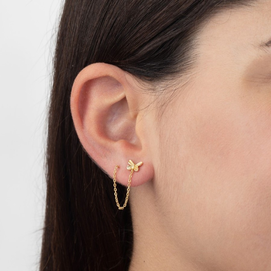 Pendientes Mariposa + Cadena Gold