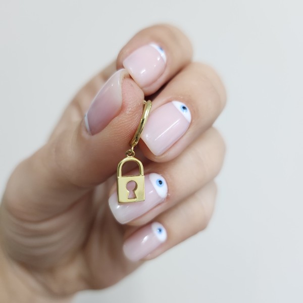 Pendiente Suelto Candado Gold