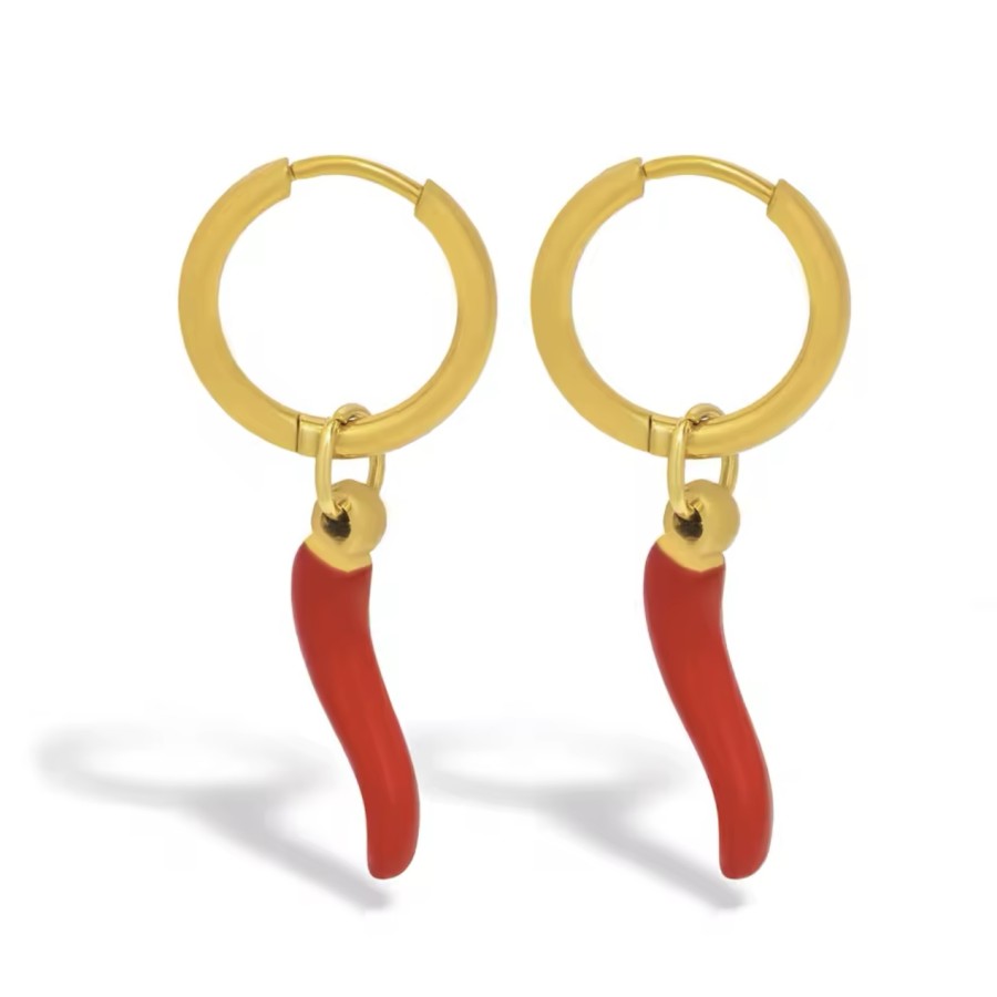 Par De Pendientes Chilli Gold
