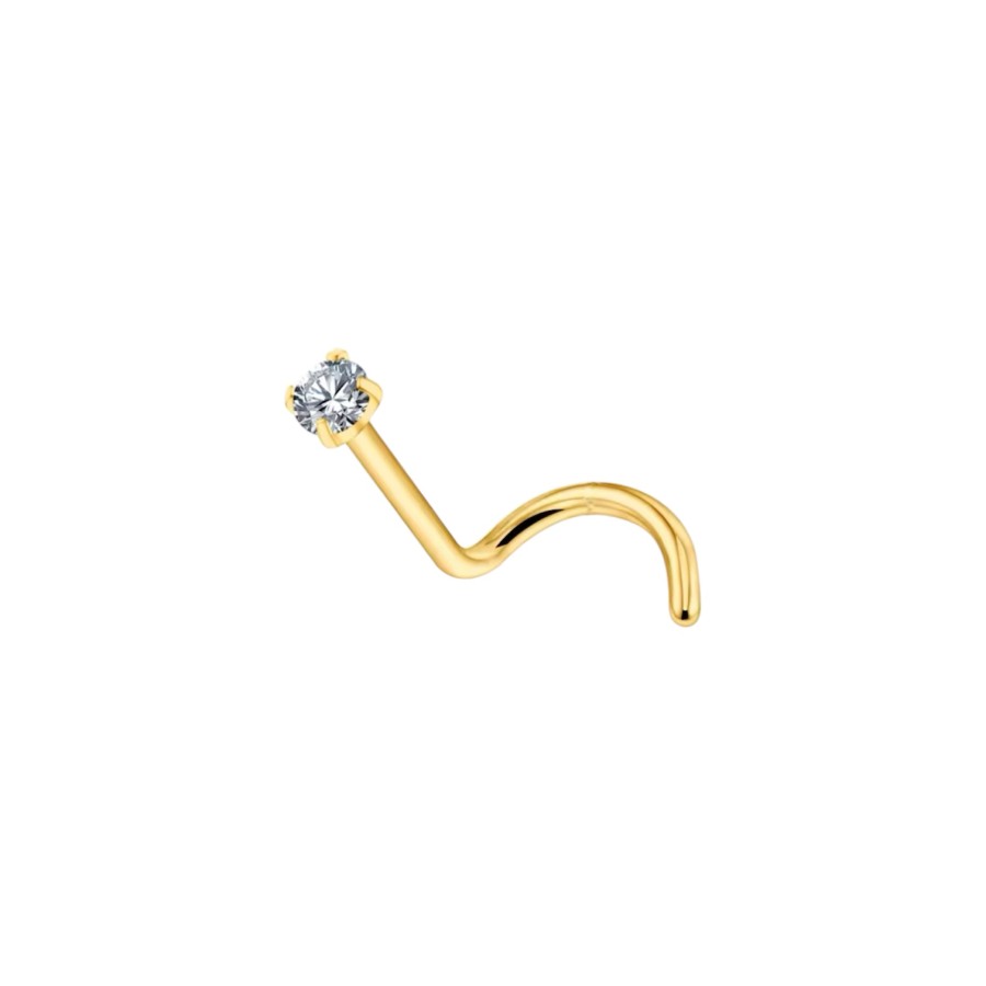 Piercing Nariz Circonita Gold