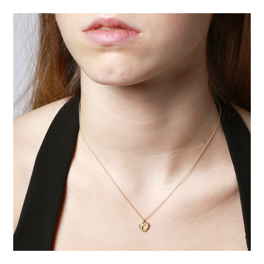 Collar Inicial Corazón Gold