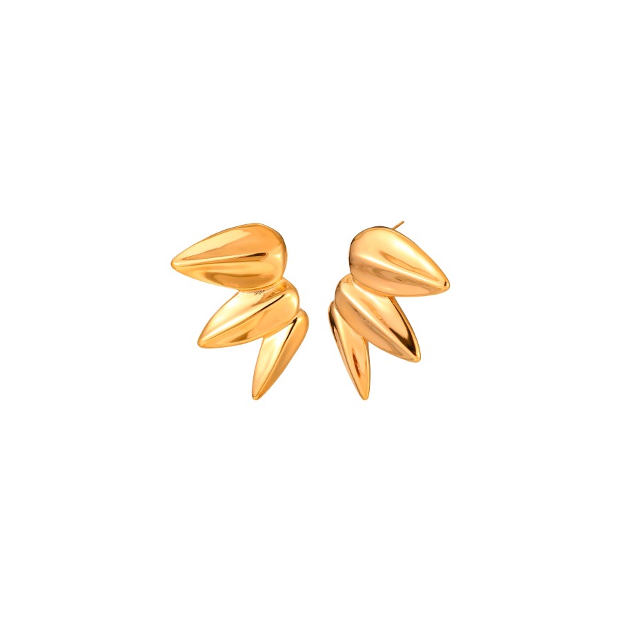 Pendientes Súper Tres Hojas Gold