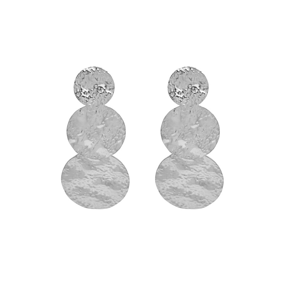Pendientes Triple Chapa Amartillada
