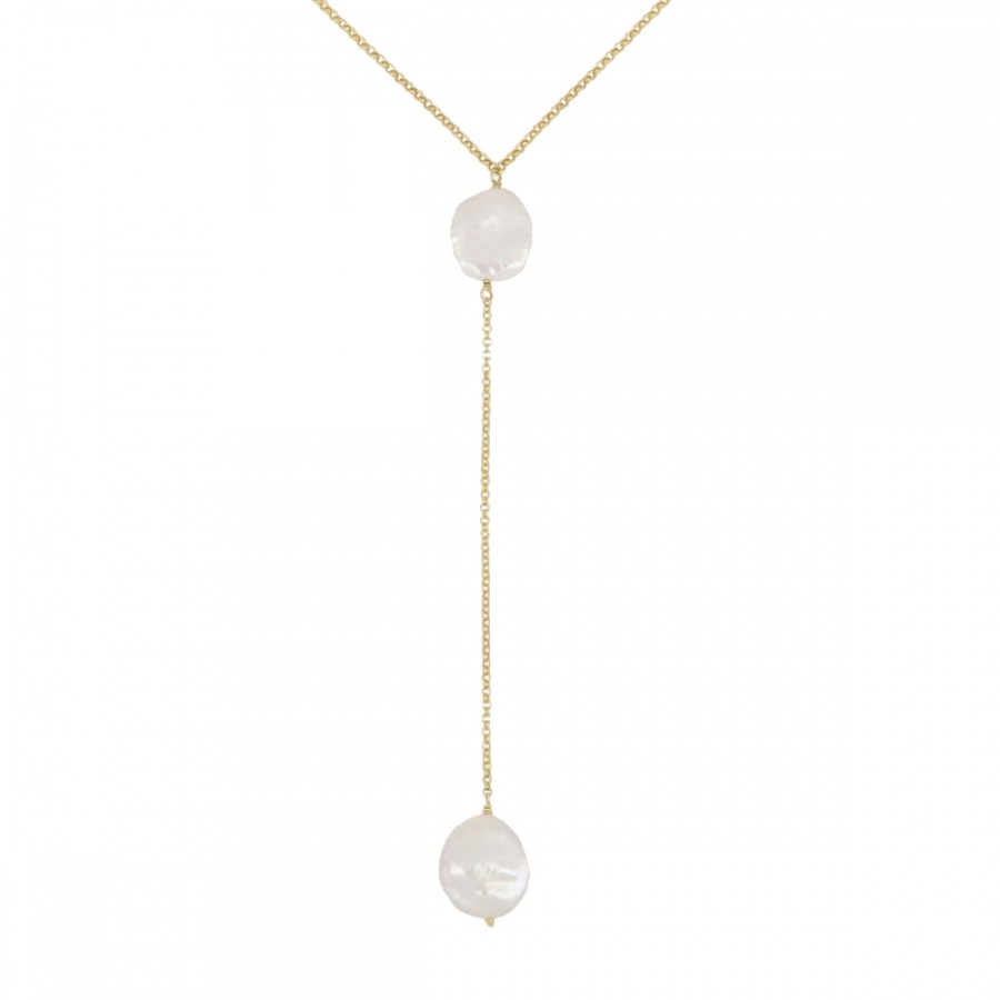 Collar Largo Perlas Gold