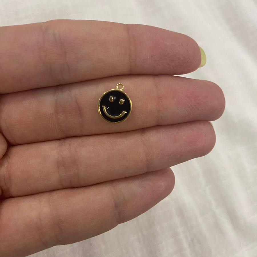 Charm Smile Sonrisa Negro Gold