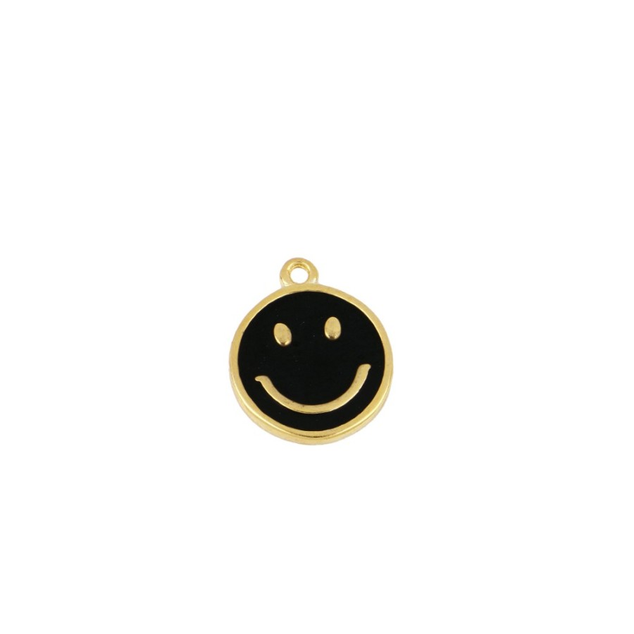 Charm Smile Sonrisa Negro Gold