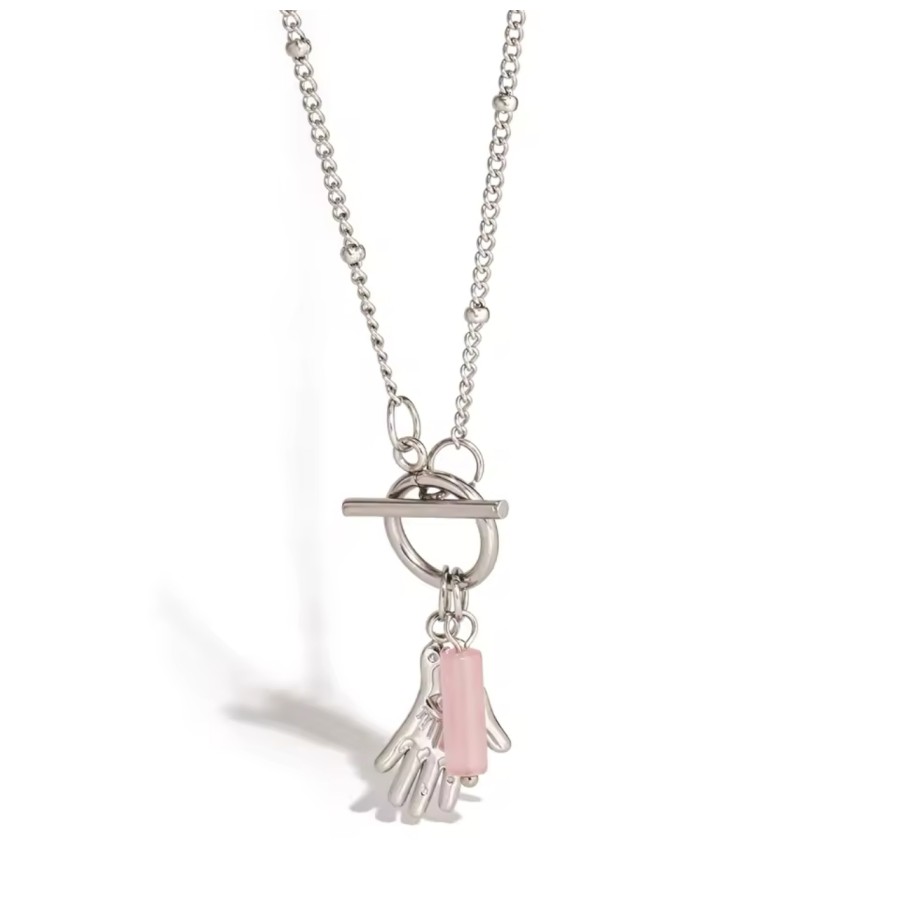 Collar Mano Fátima + Mineral