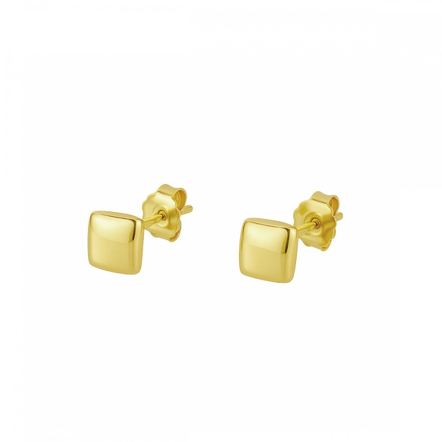 Pendientes Cuadrado Liso Gold