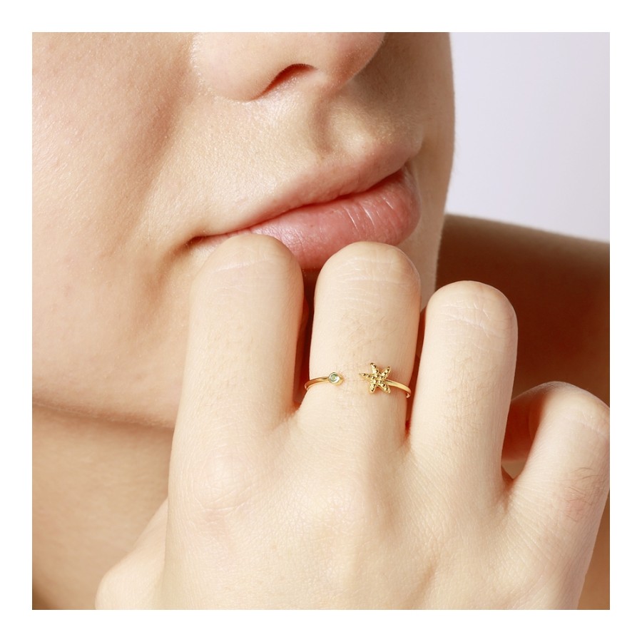 Anillo Estrella Mar Circonita