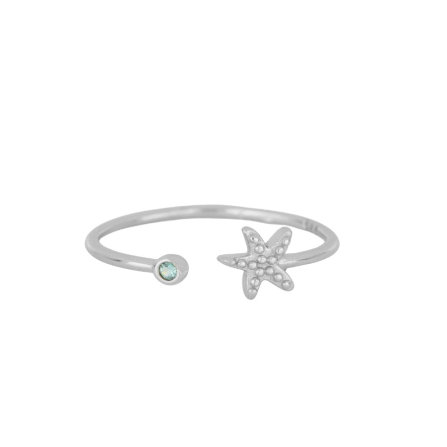 Anillo Estrella Mar Circonita