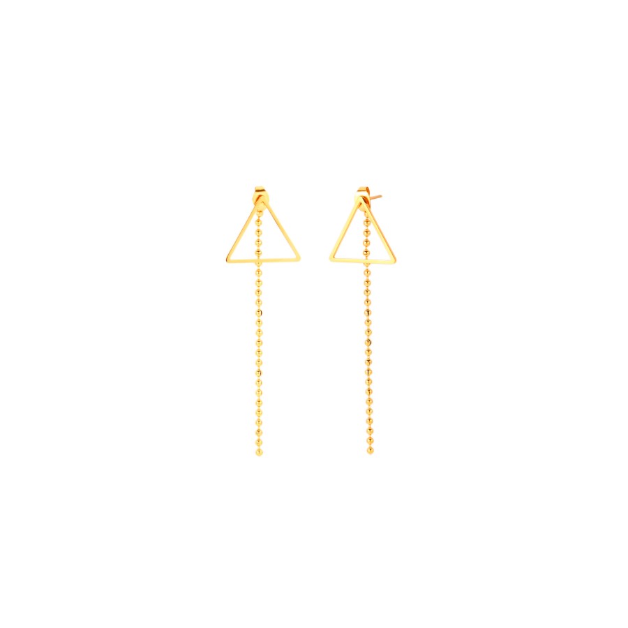 Pendientes Triángulo Cadena Gold