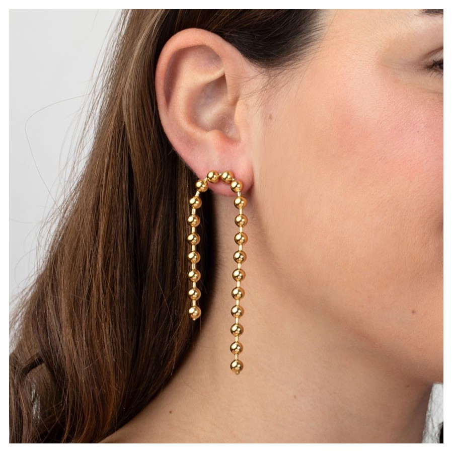 Pendientes Cascada Bolas Gold