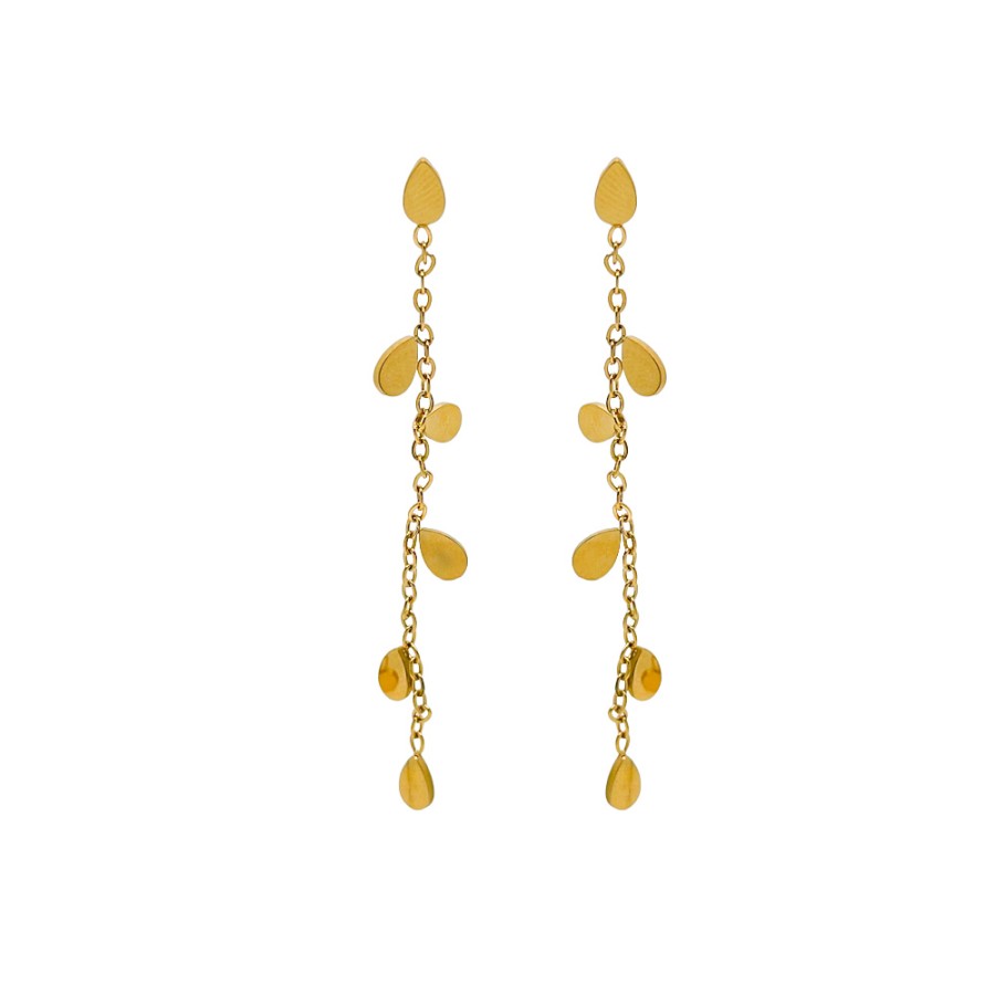 Pendientes Cadena Gotas Gold