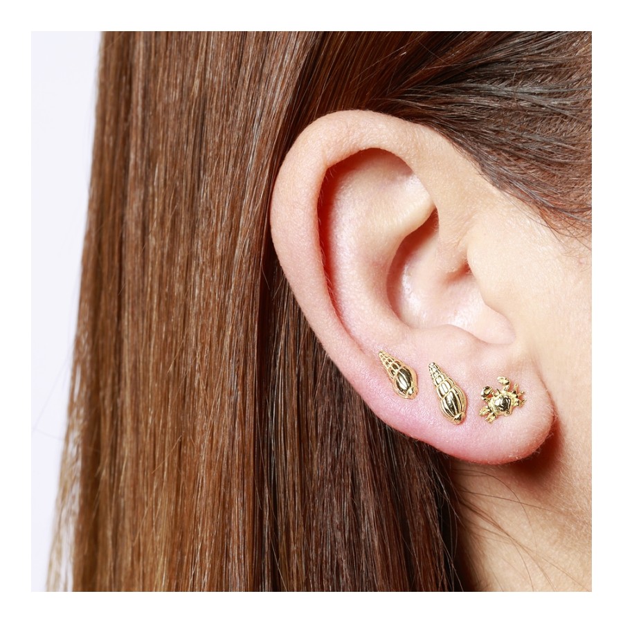 Pendientes Caracola Gold