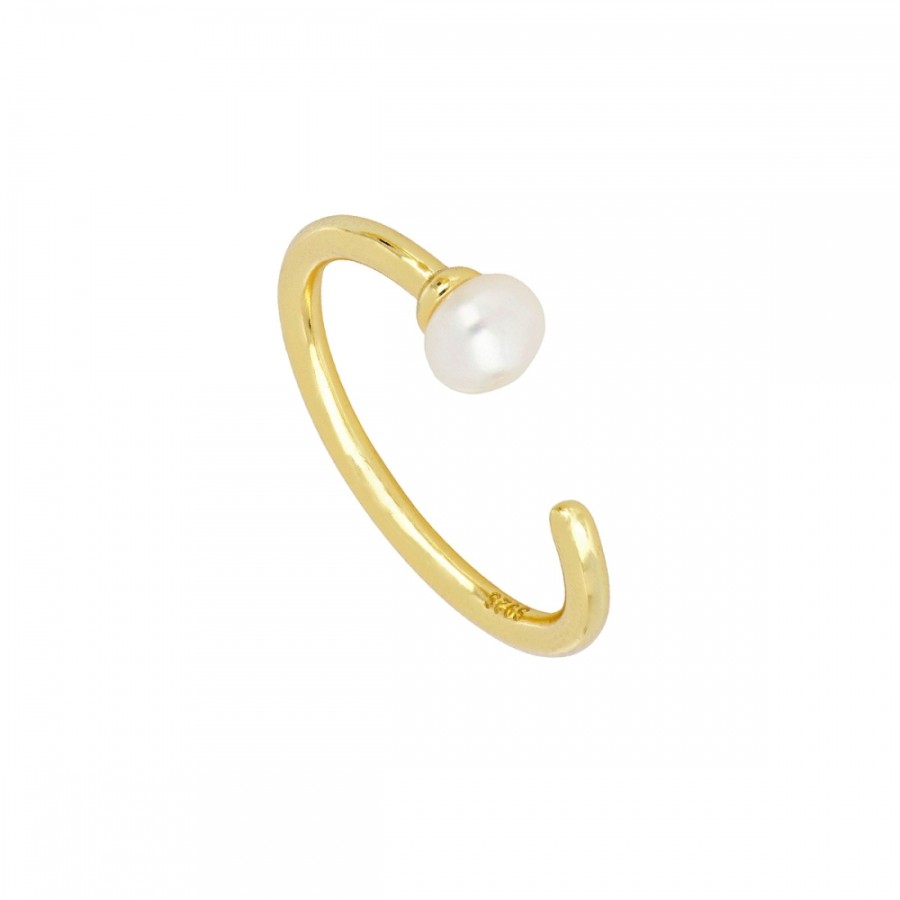 Anillo Hamsa Perla Gold