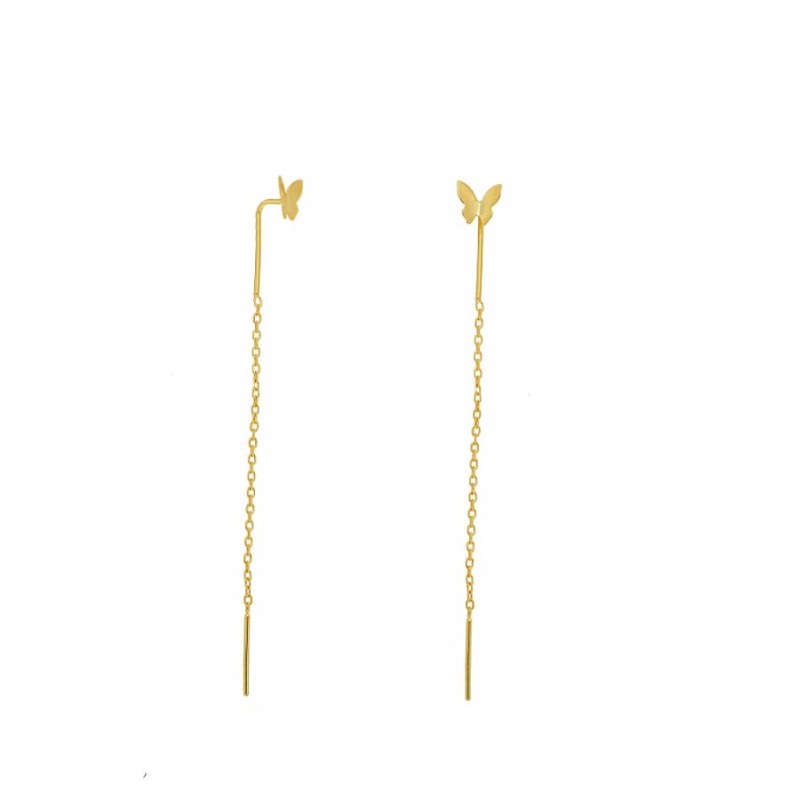 Pendientes Cadena Mariposa Lisa Gold